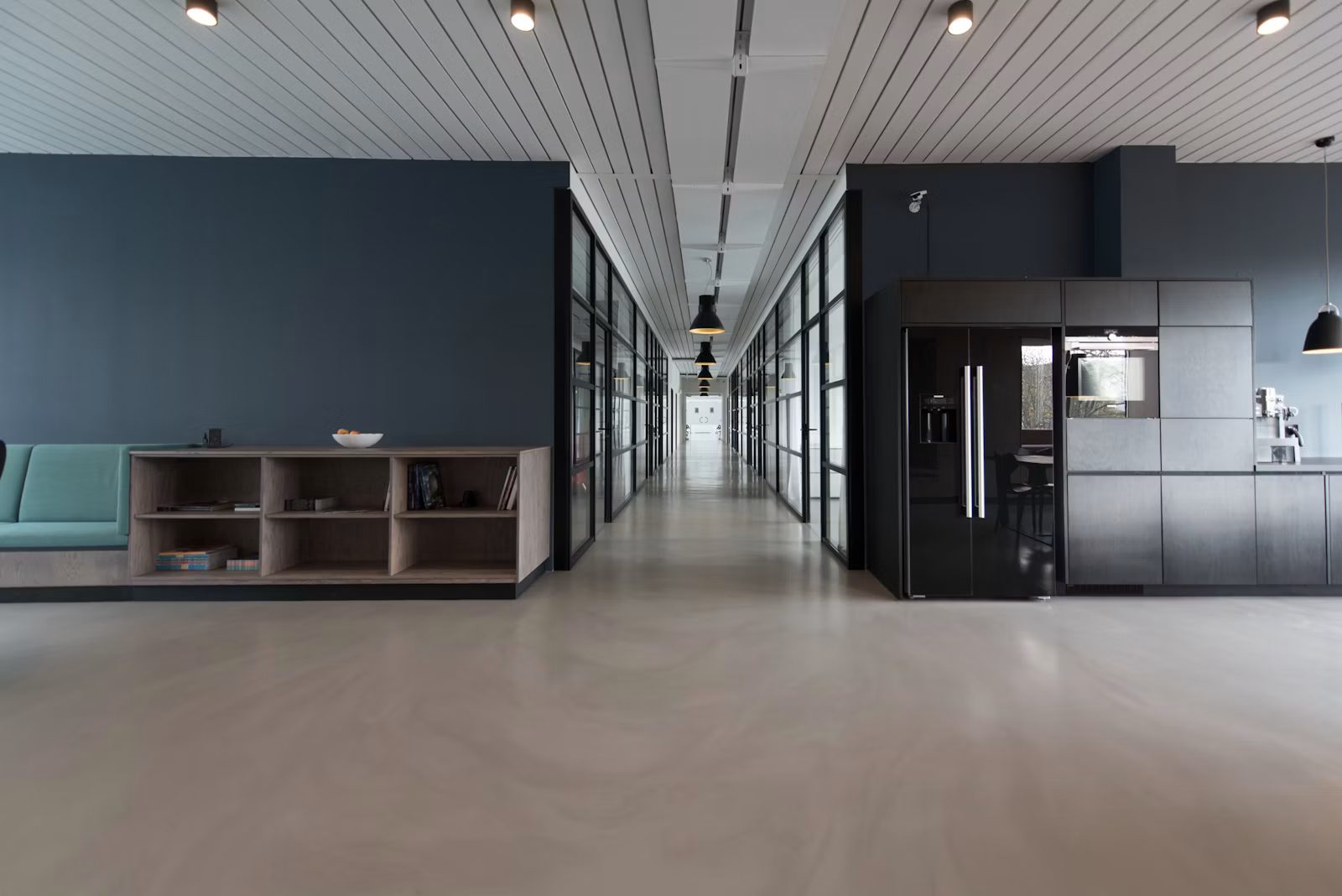 Quiet modern office interior